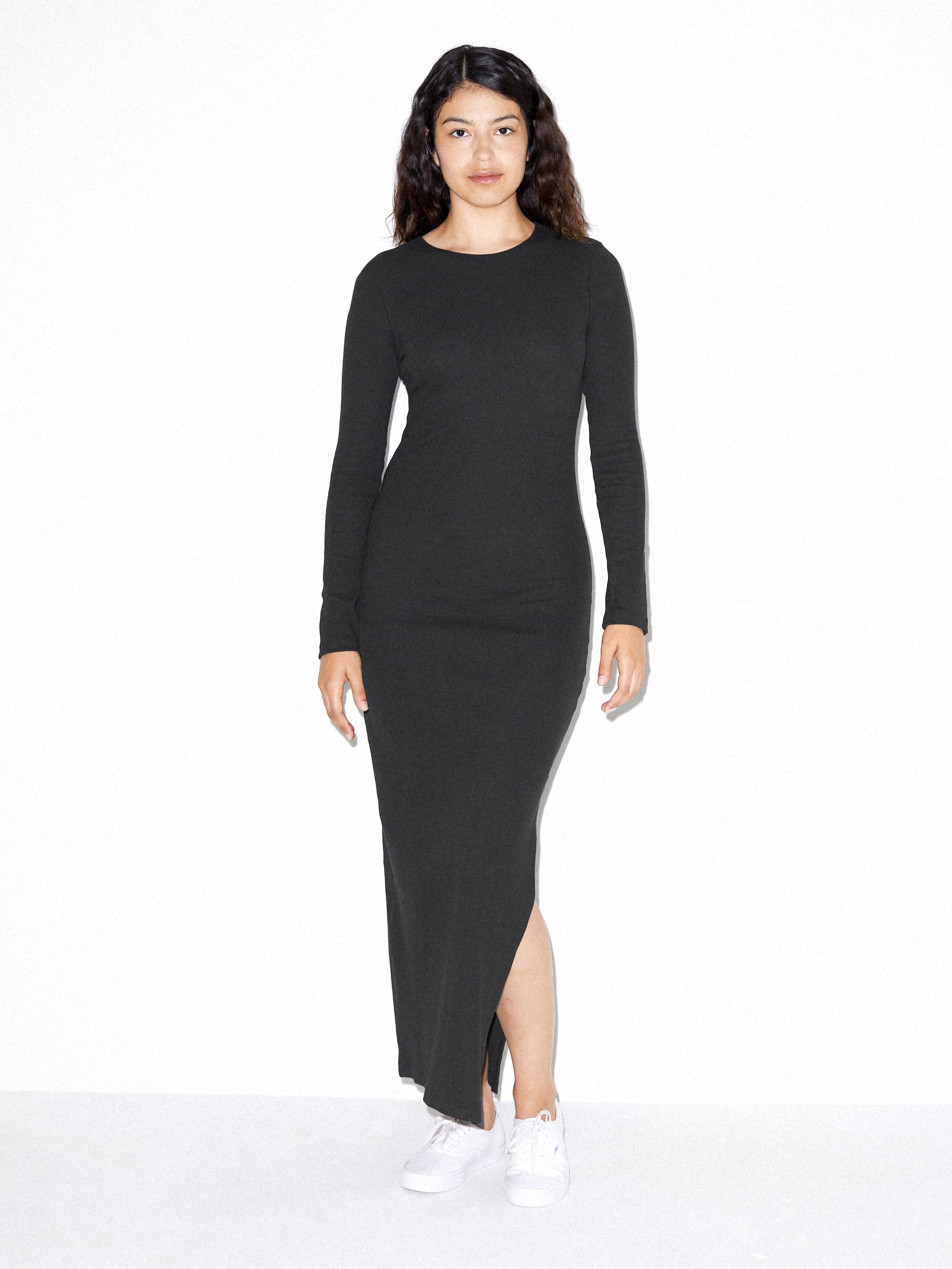 Long Black Cotton Dress